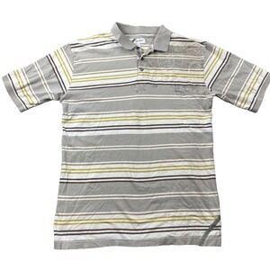 VTG Phat Farm Shirt Men XL Tan Striped Graphic Y2K 2000s Rap Hip Hop Streetwear